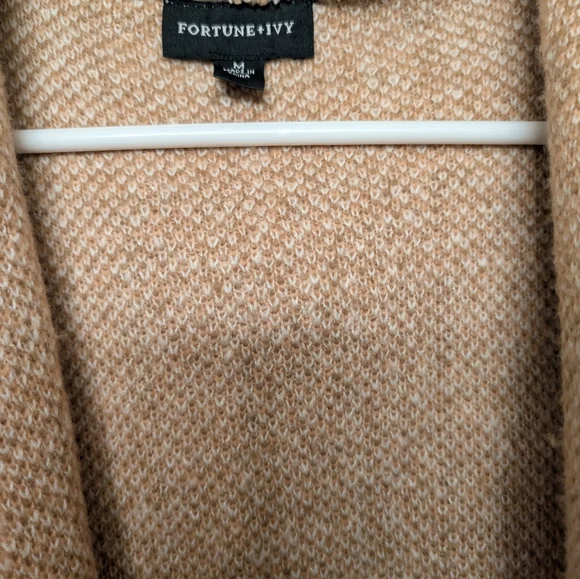 Fortune + Ivy Versatile hooded long overcoat type sweater - Picture 4 of 6